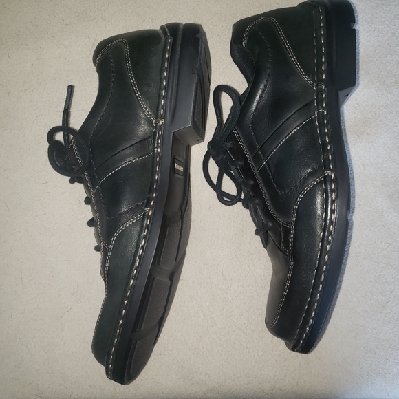 Rockport Dark Black Leather Mens 8 - Picture 5 of 11